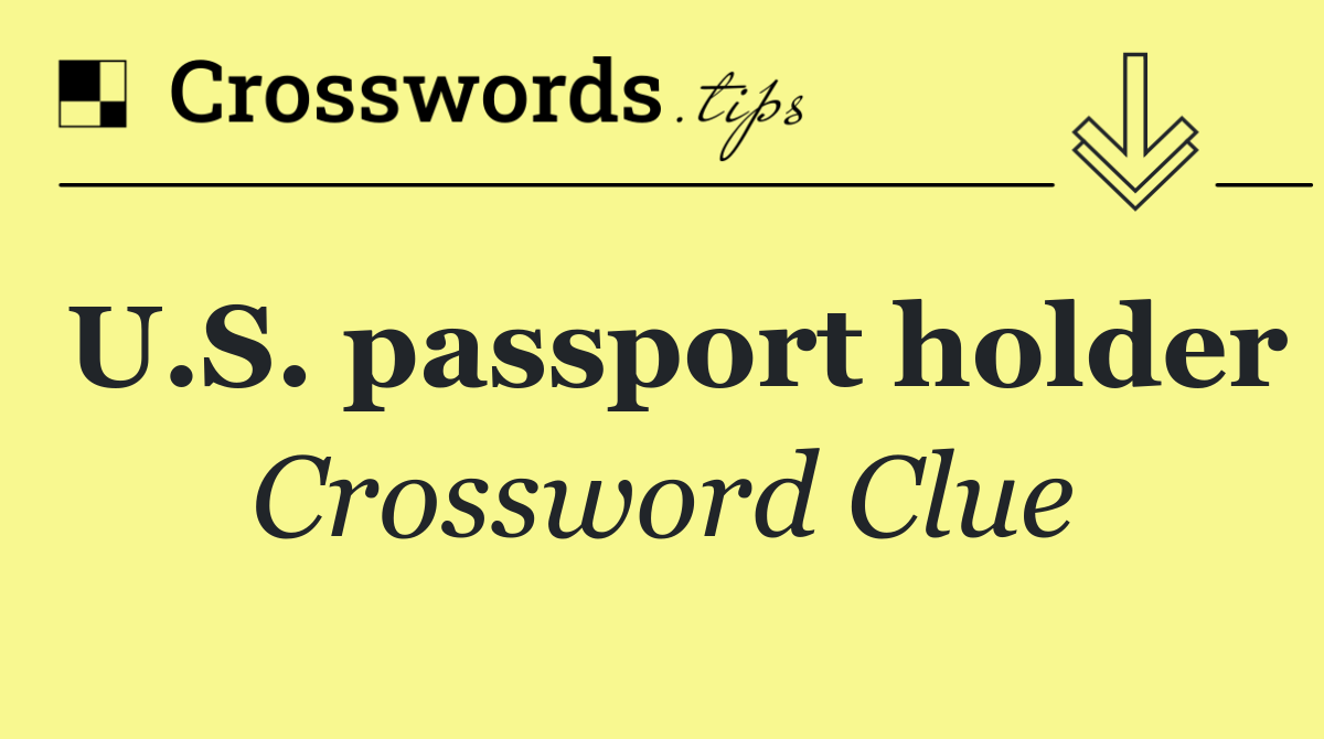 U.S. passport holder