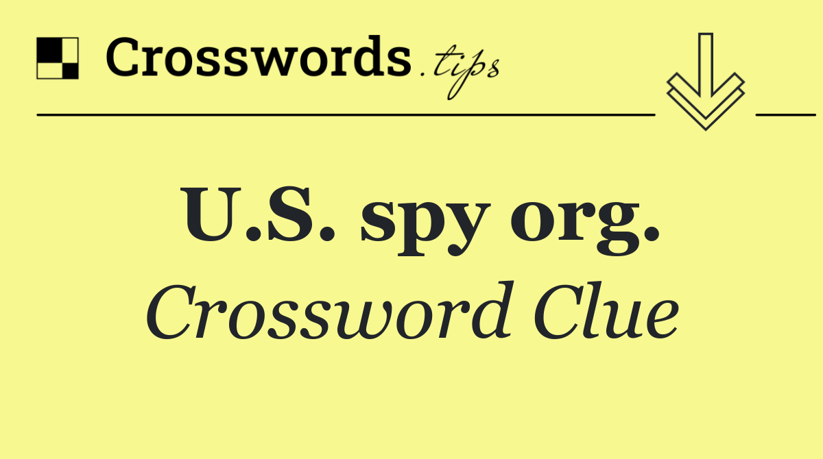 U.S. spy org.