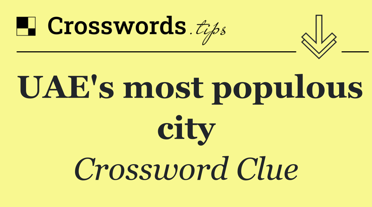 UAE's most populous city