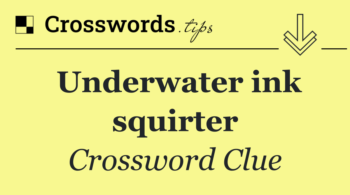 Underwater ink squirter