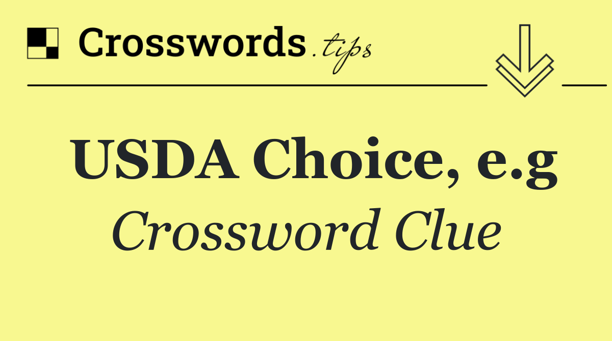 USDA Choice, e.g