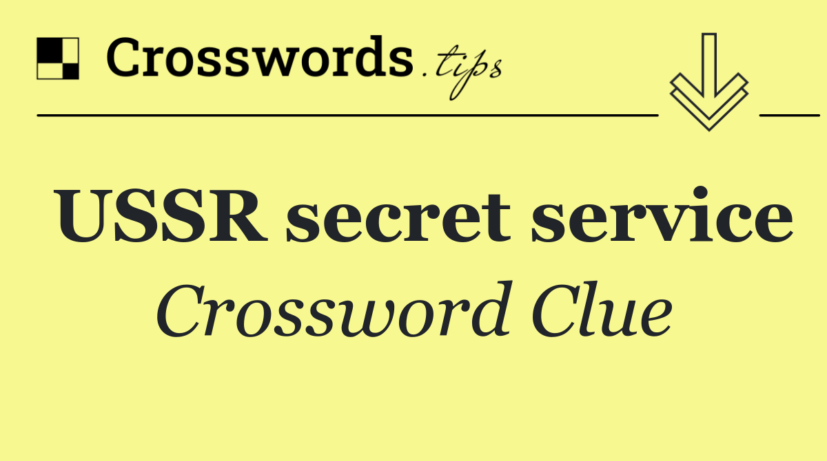 USSR secret service