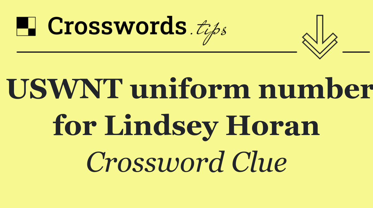 USWNT uniform number for Lindsey Horan
