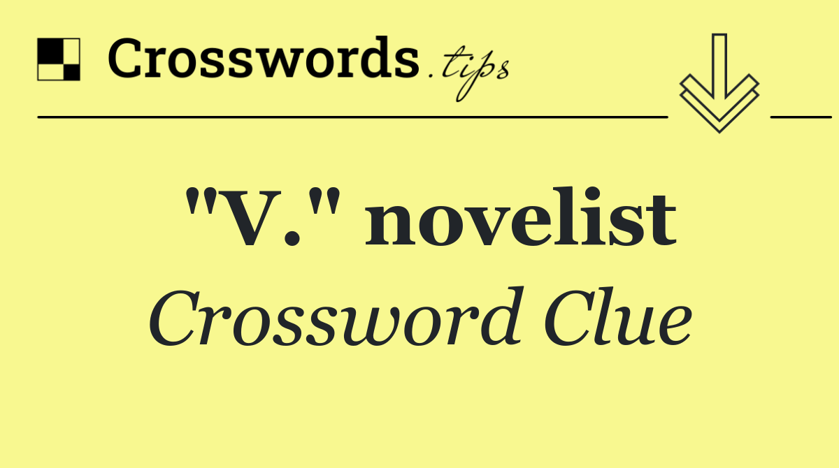 "V." novelist