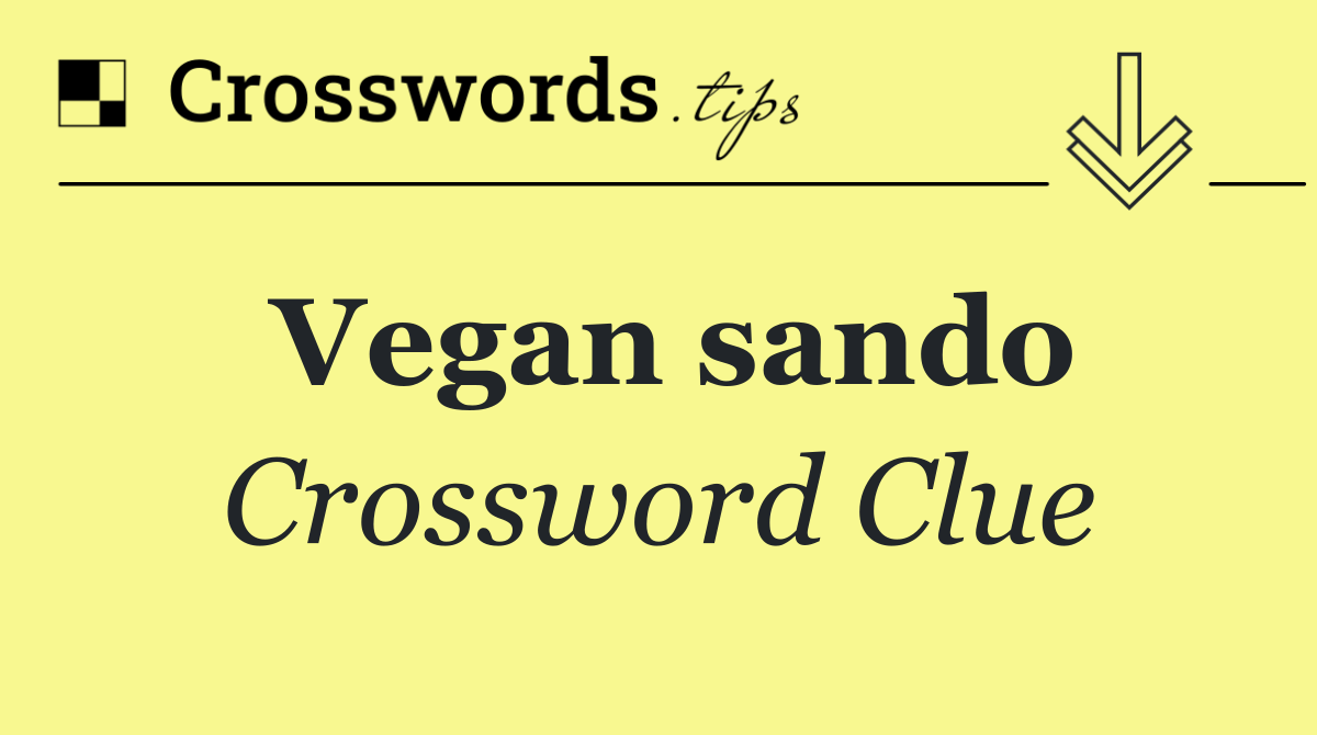 Vegan sando