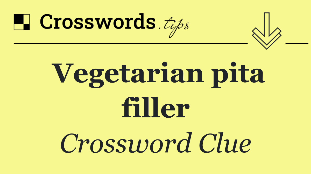 Vegetarian pita filler