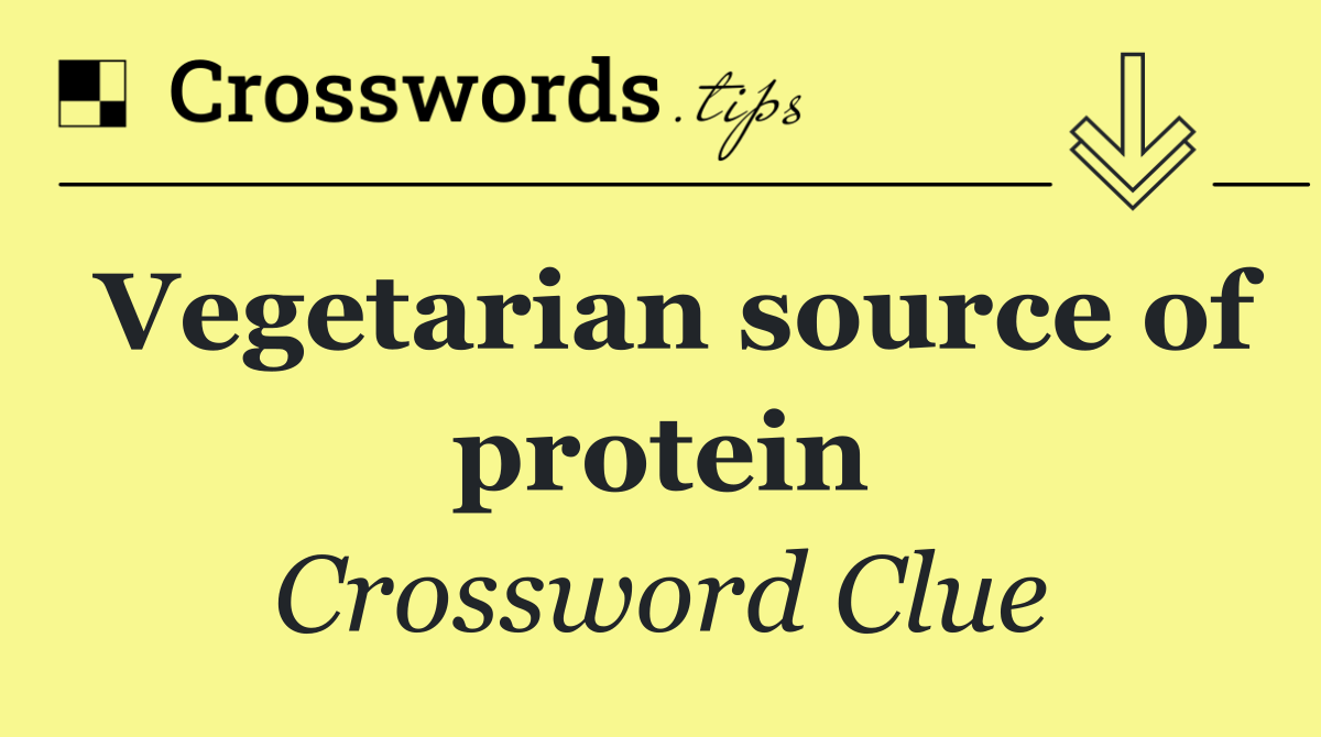 Vegetarian source of protein