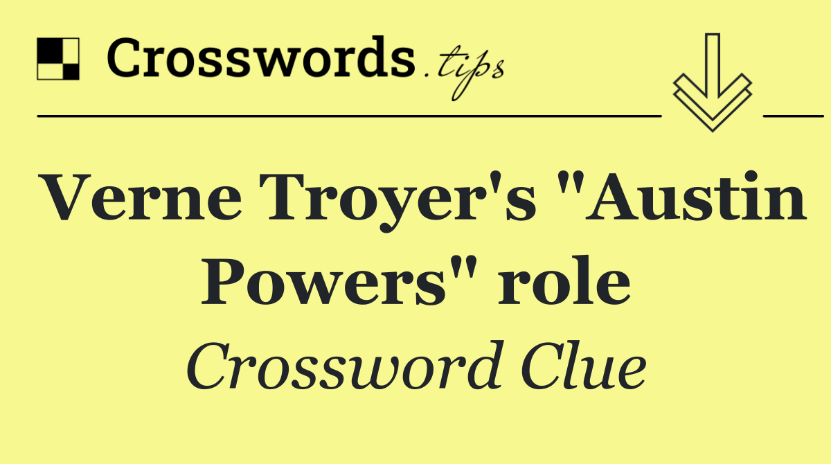 Verne Troyer's "Austin Powers" role