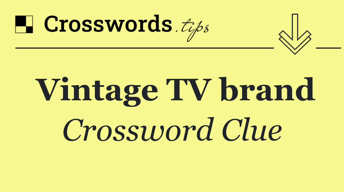 Vintage TV brand