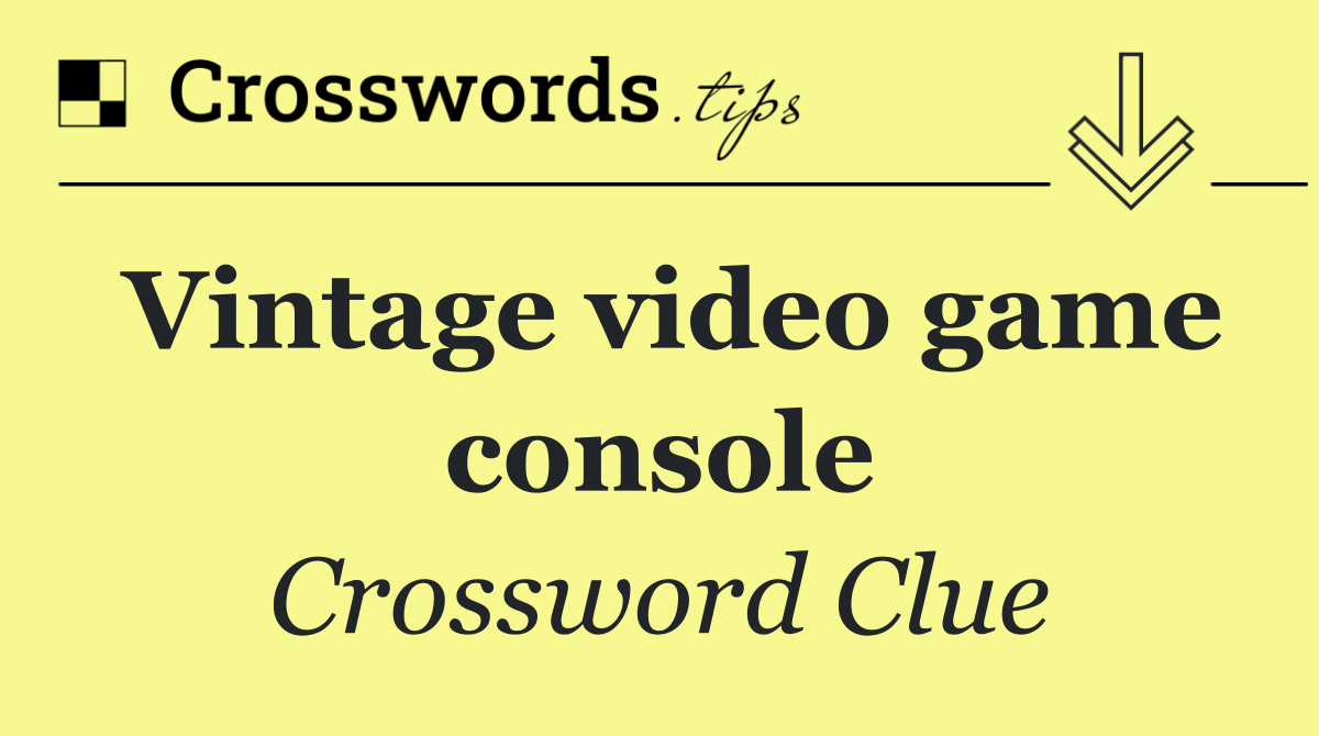 Vintage video game console