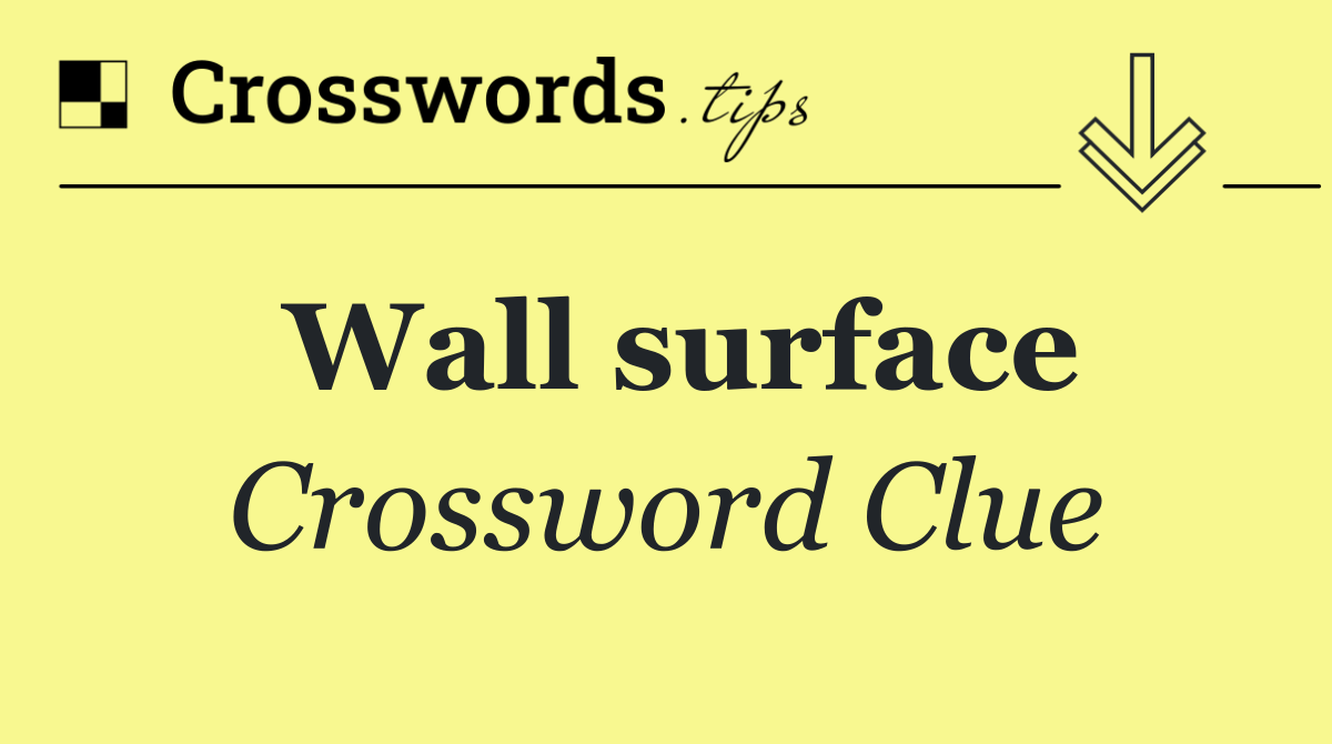 Wall surface