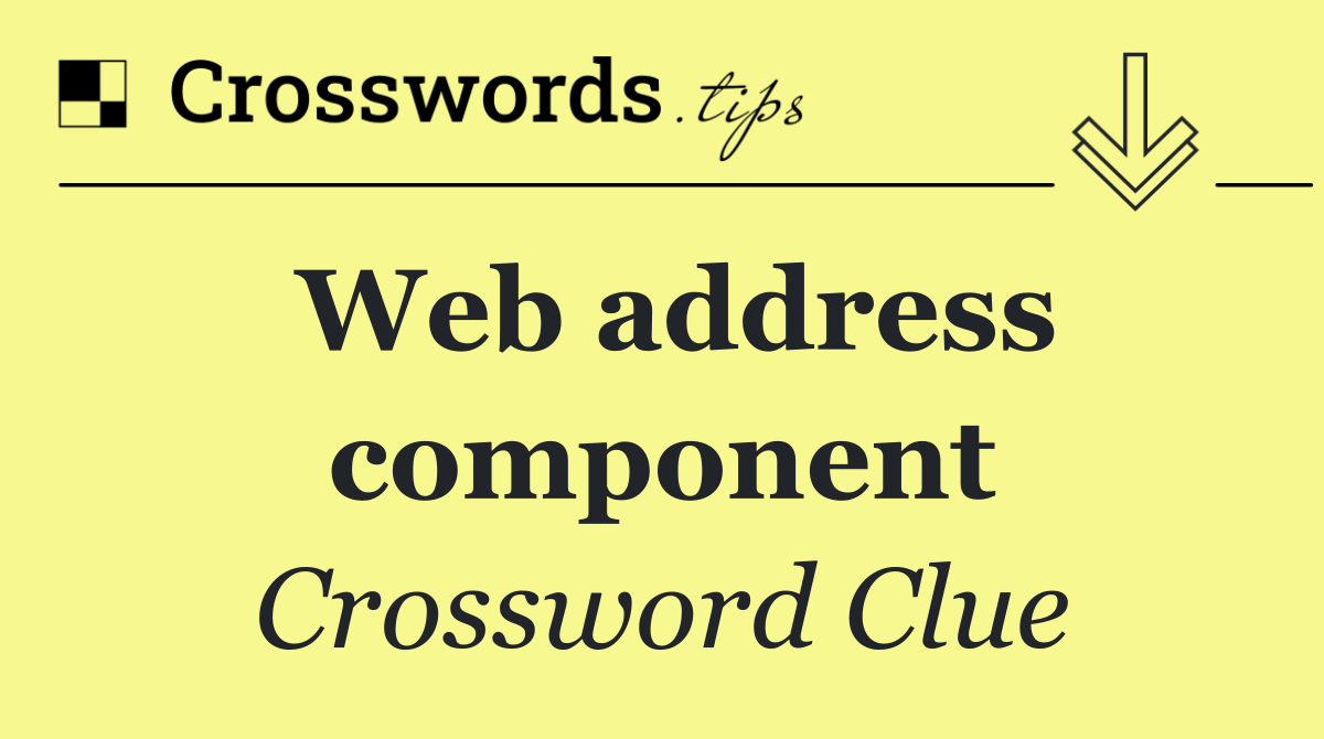 Web address component