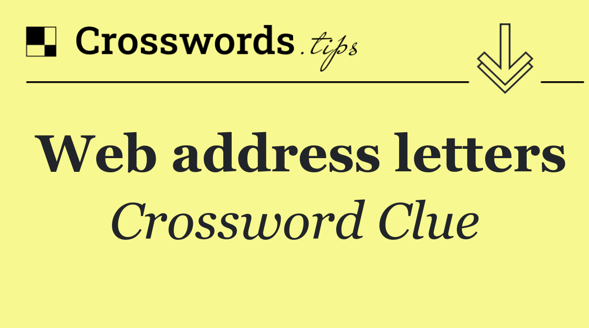 Web address letters