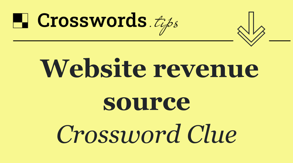 Website revenue source