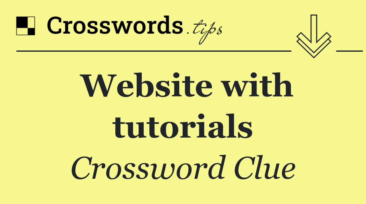Website with tutorials