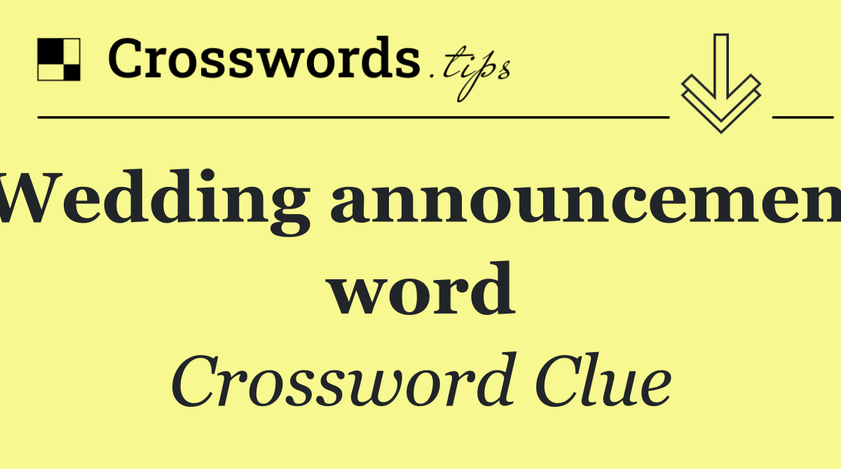 Wedding announcement word