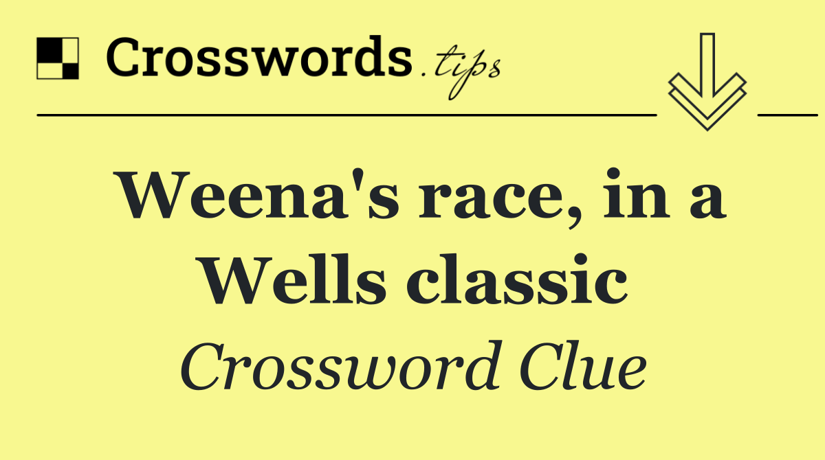 Weena's race, in a Wells classic