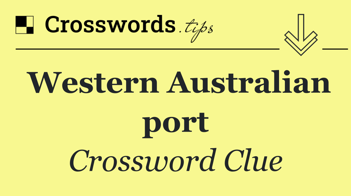 Western Australian port