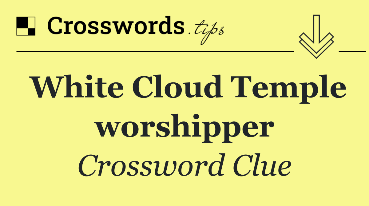 White Cloud Temple worshipper