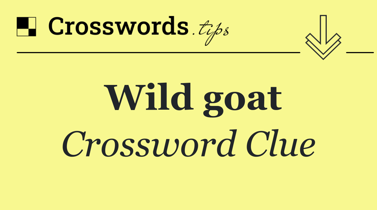 Wild goat