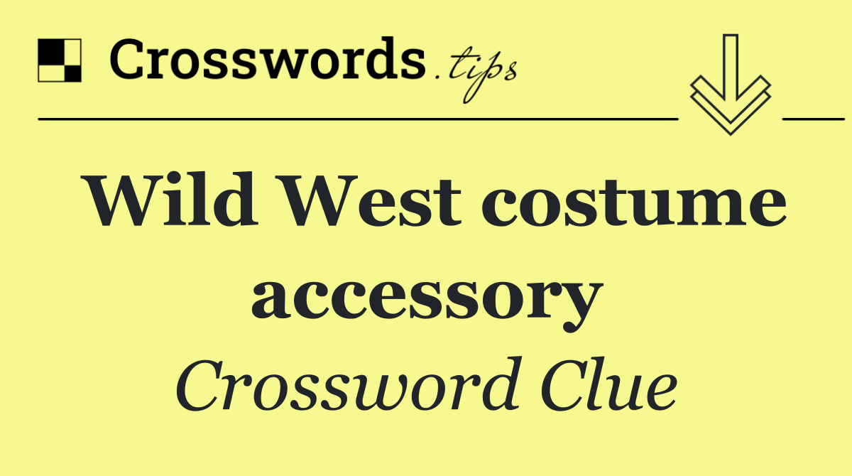 Wild West costume accessory
