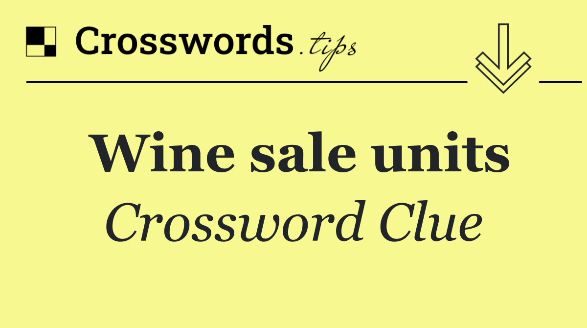 Wine sale units