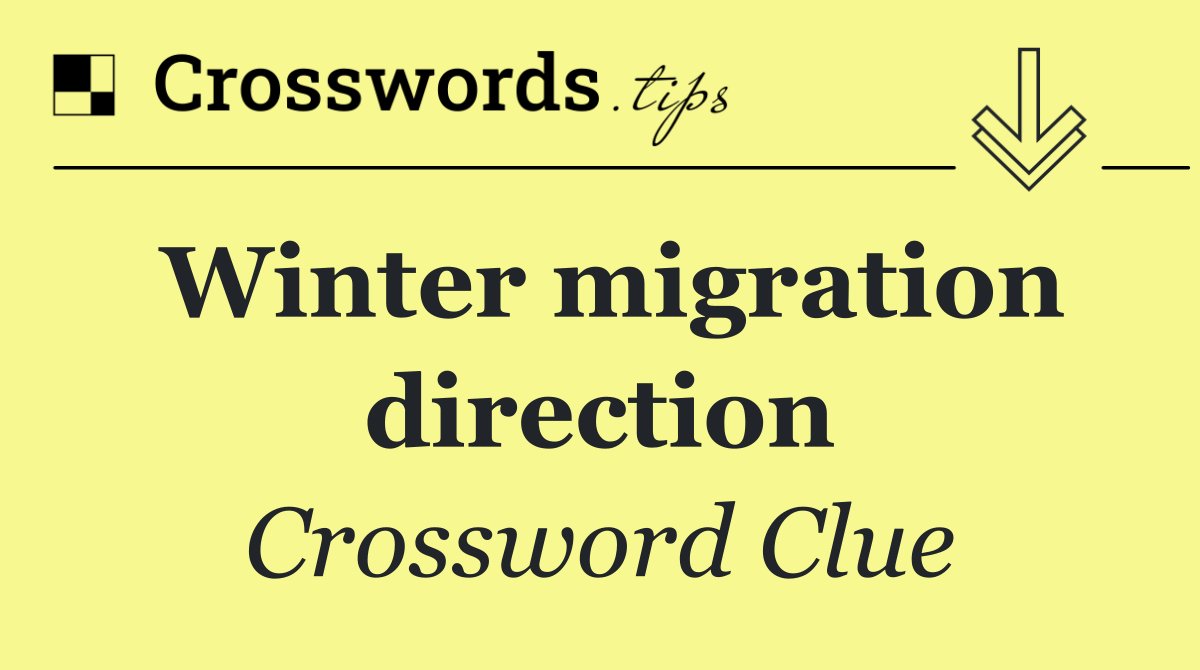 Winter migration direction