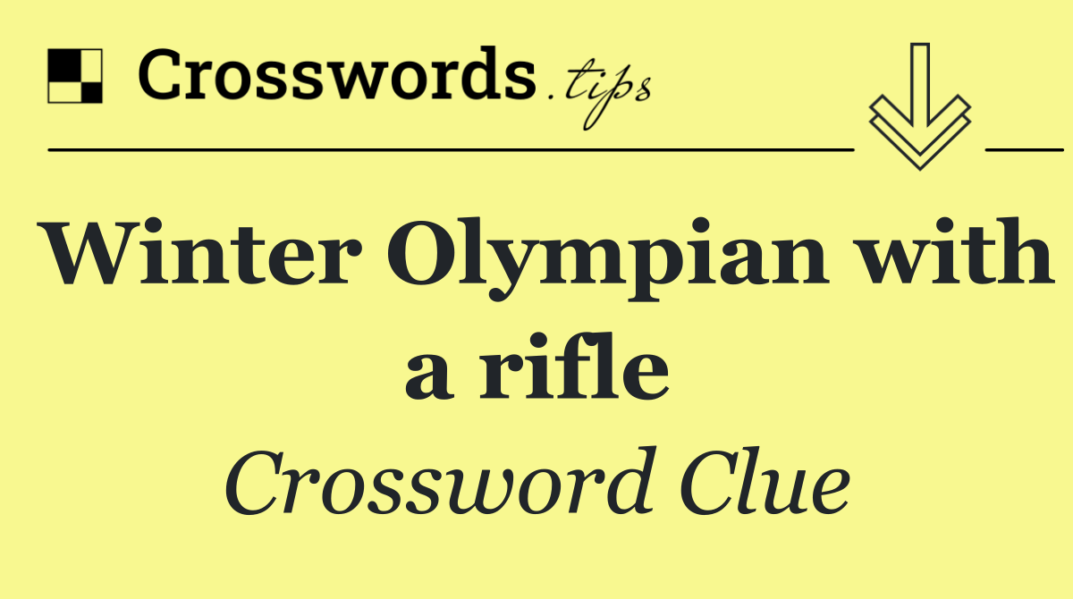 Winter Olympian with a rifle