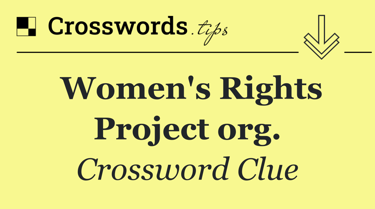 Women's Rights Project org.
