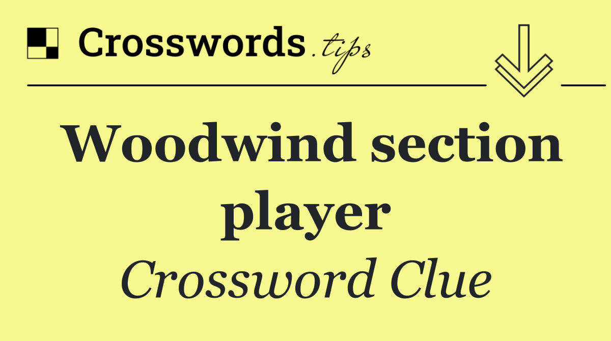 Woodwind section player