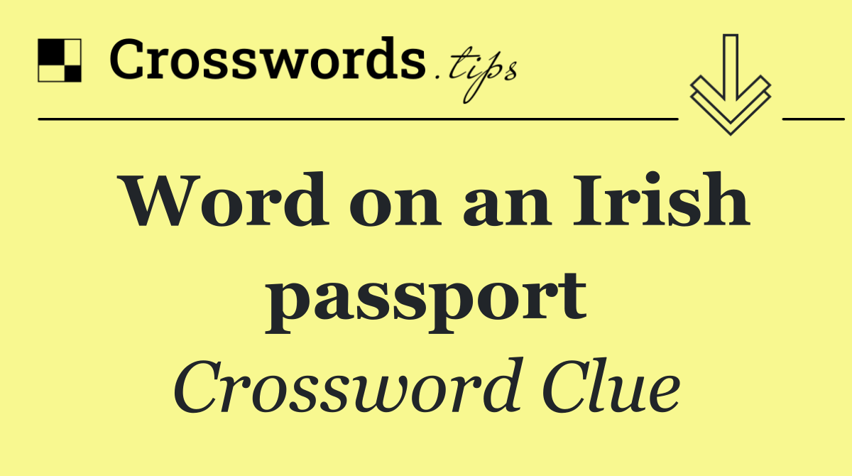 Word on an Irish passport