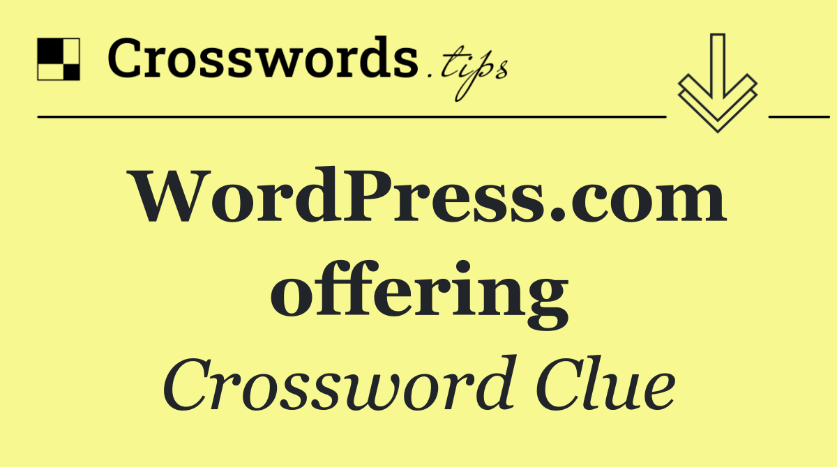 WordPress.com offering