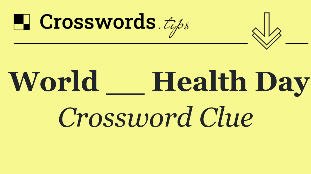 World __ Health Day