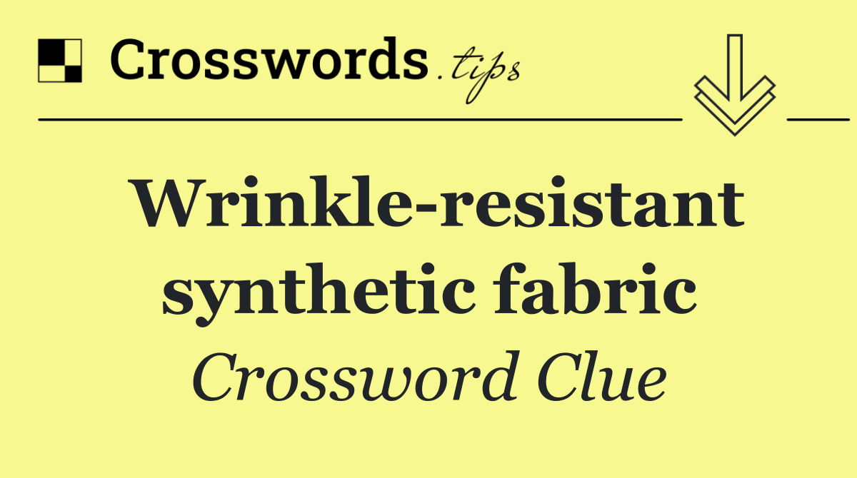 Wrinkle resistant synthetic fabric