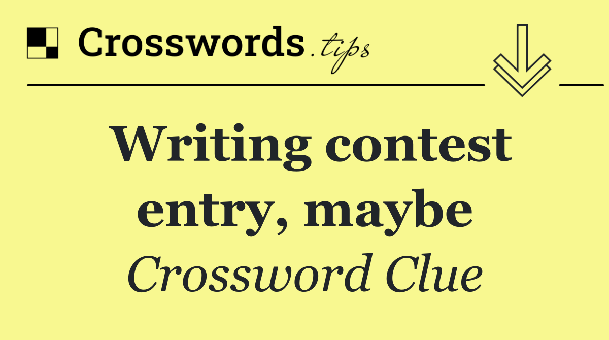 Writing contest entry, maybe