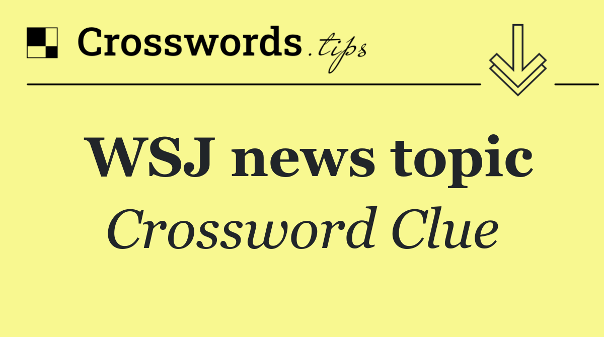 WSJ news topic