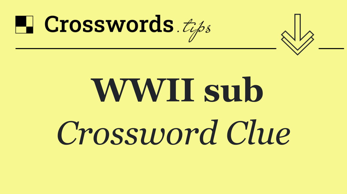 WWII sub