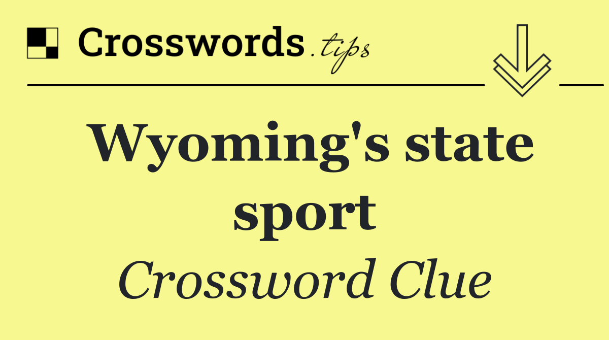 Wyoming's state sport