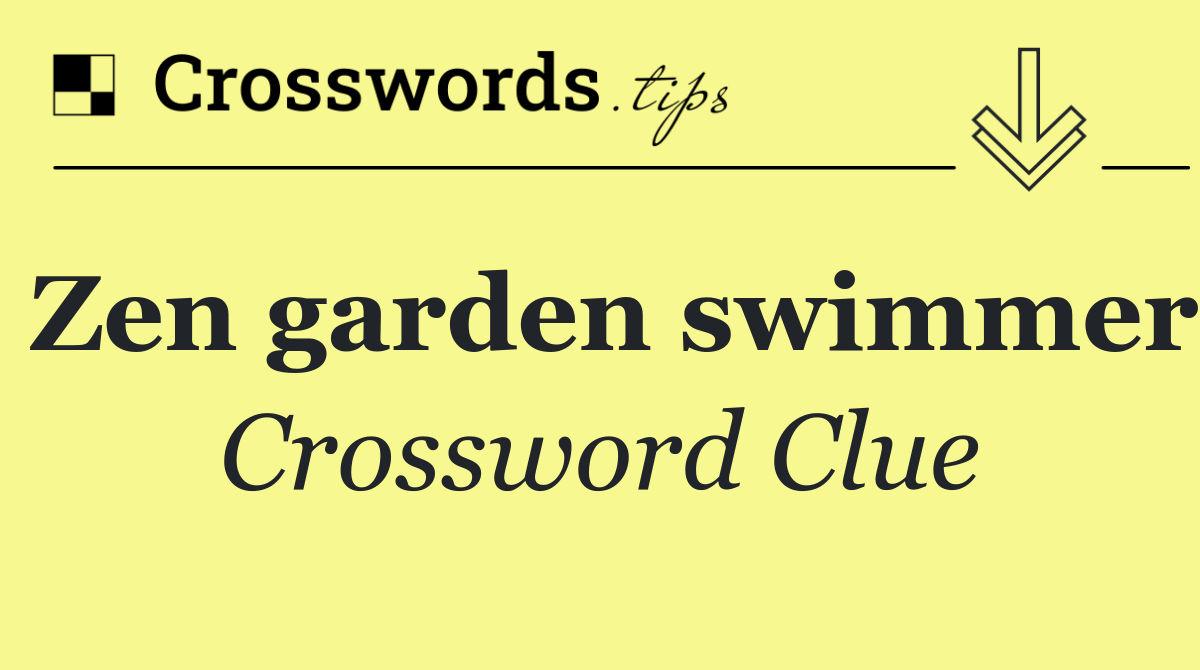 Zen garden swimmer