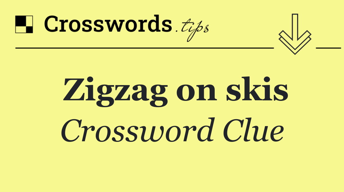 Zigzag on skis