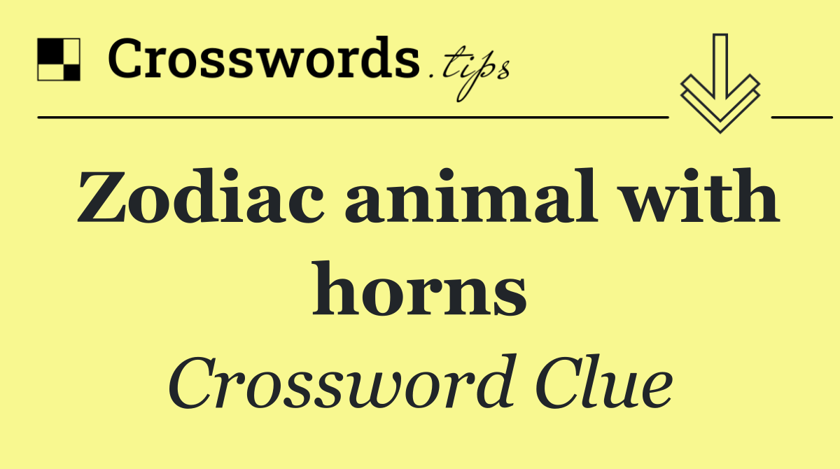 Zodiac animal with horns