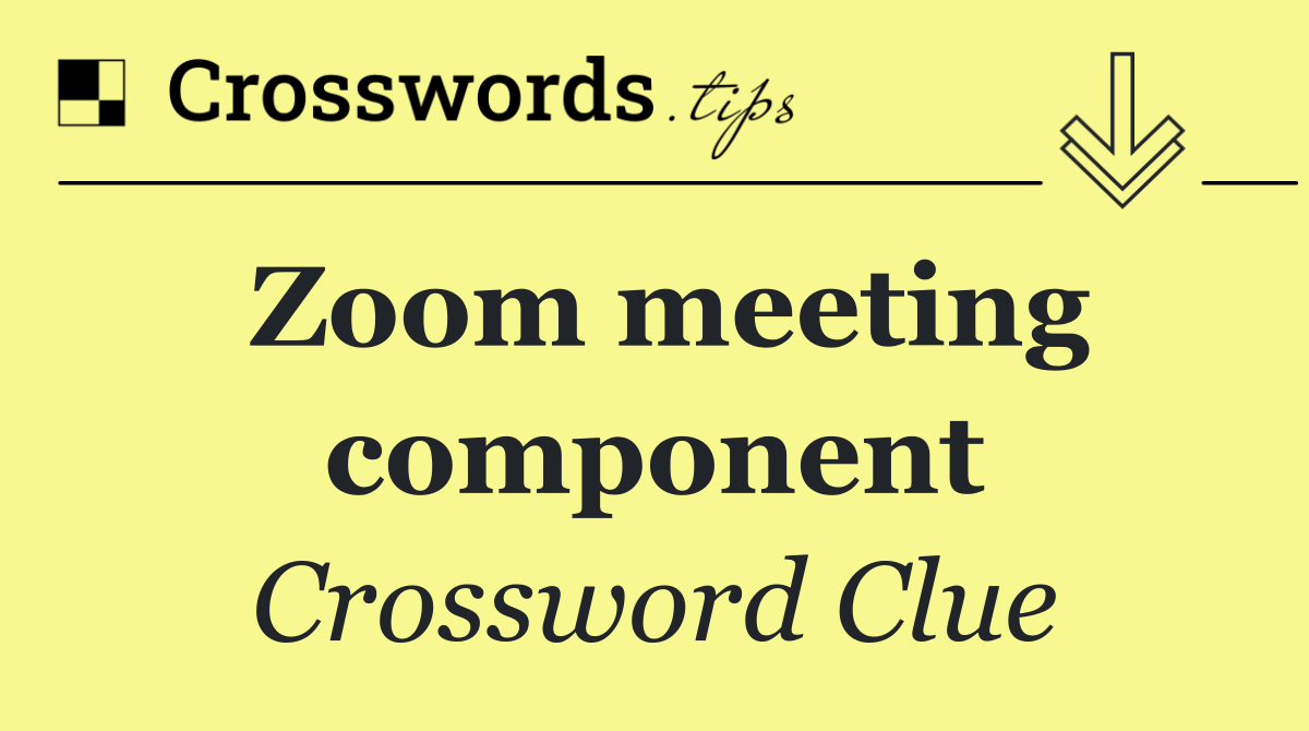 Zoom meeting component