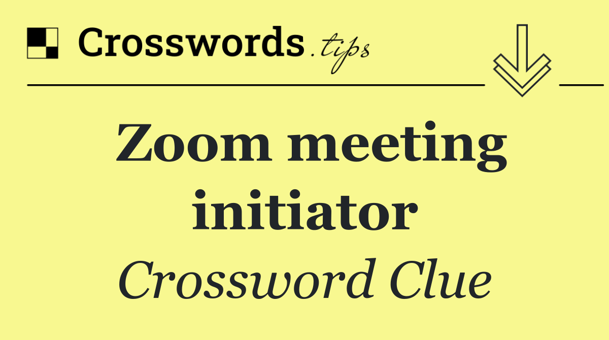 Zoom meeting initiator