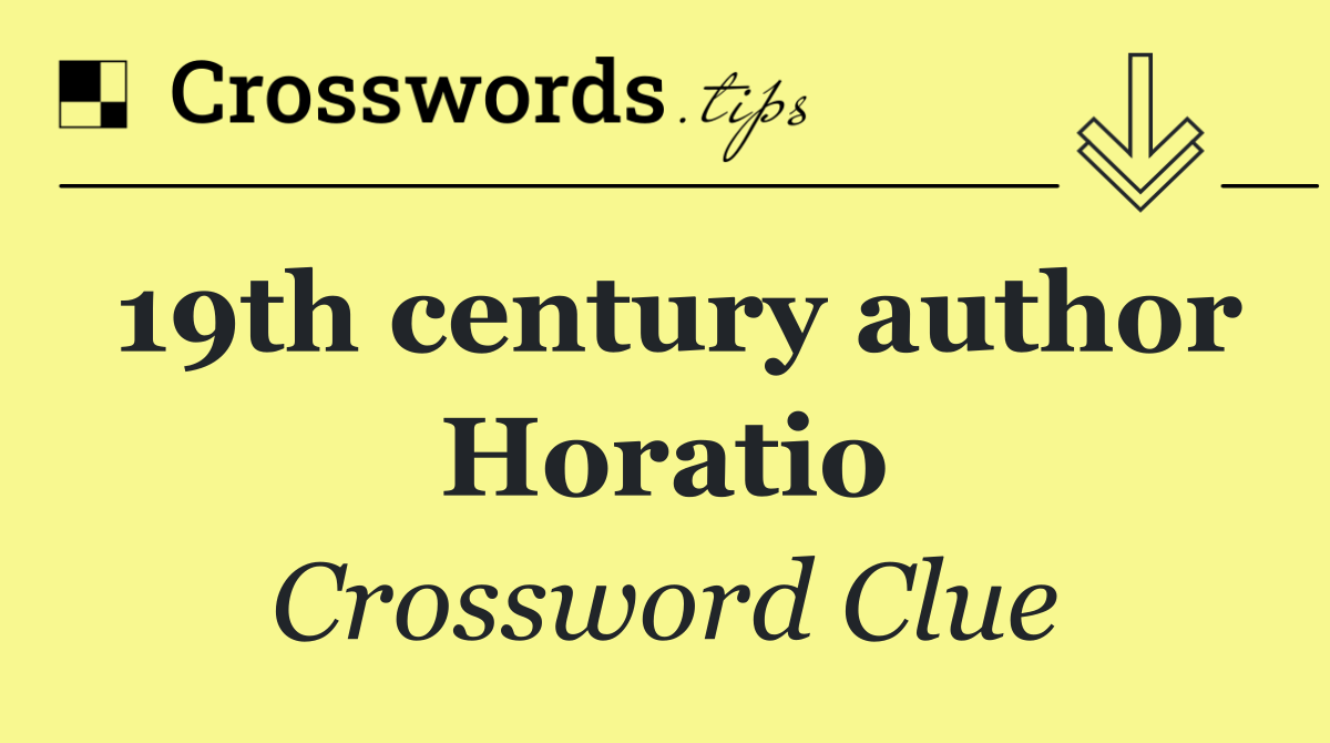 19th century author Horatio