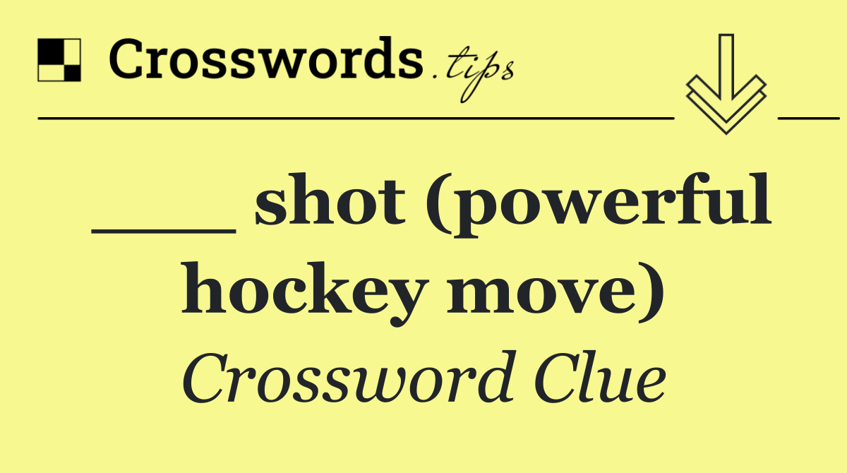 Hockey Crossword Clue 4 Letters