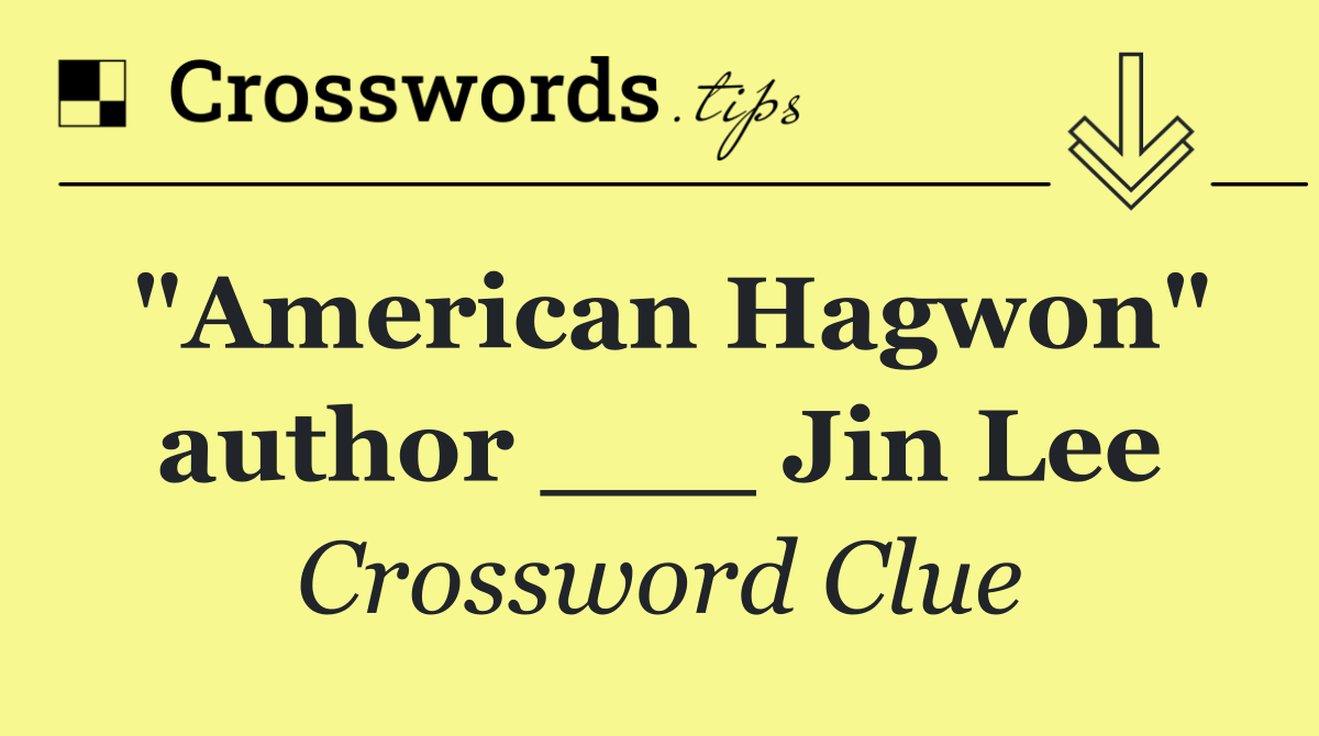 "American Hagwon" author ___ Jin Lee