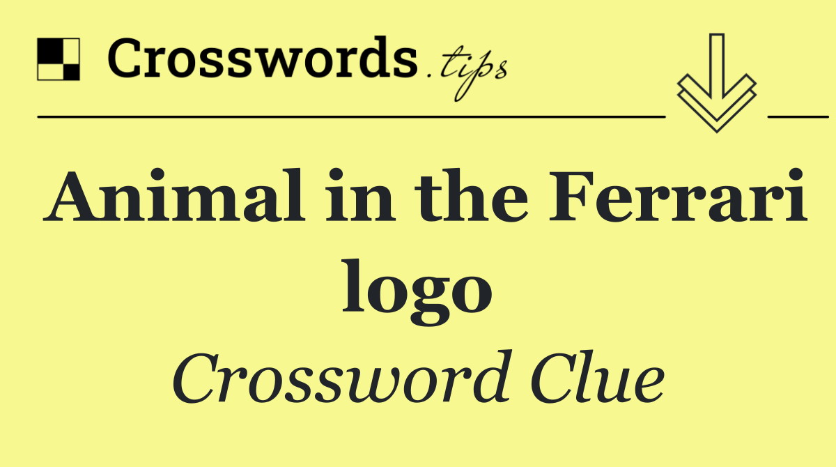 Animal in the Ferrari logo