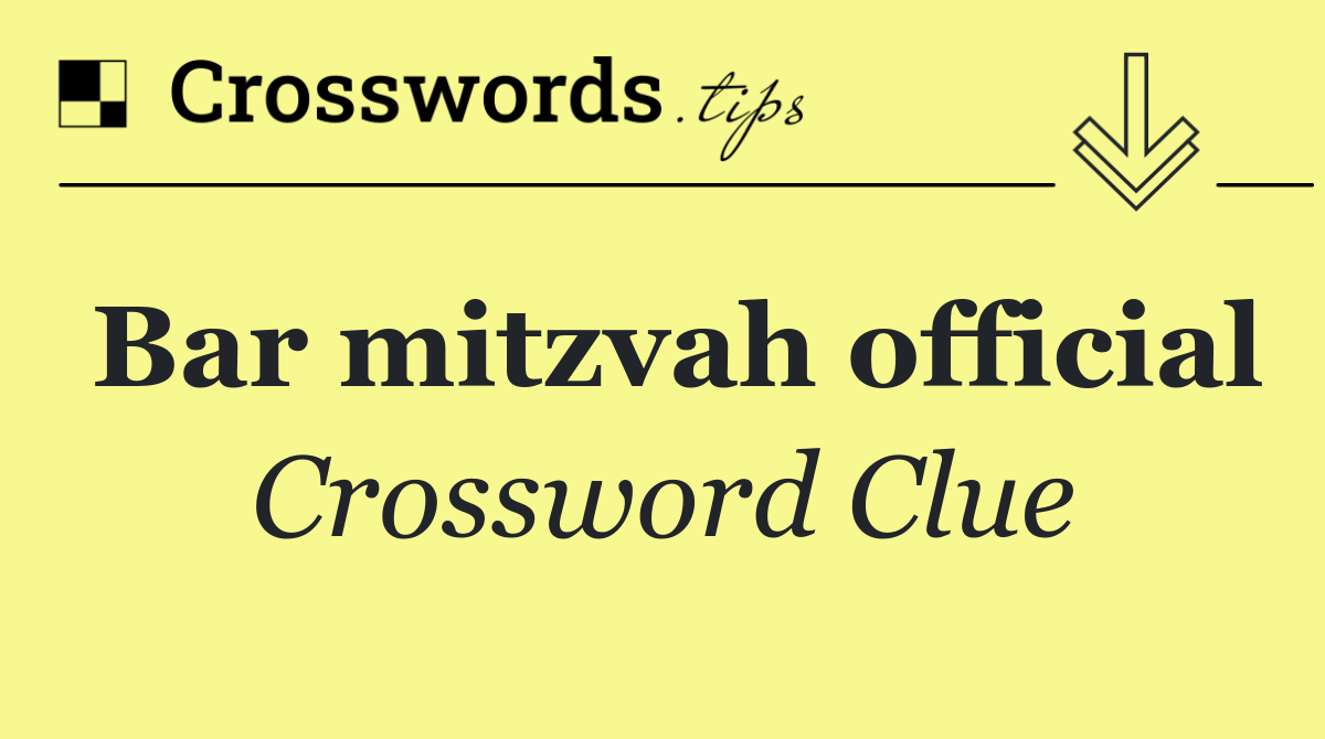 Bar mitzvah official