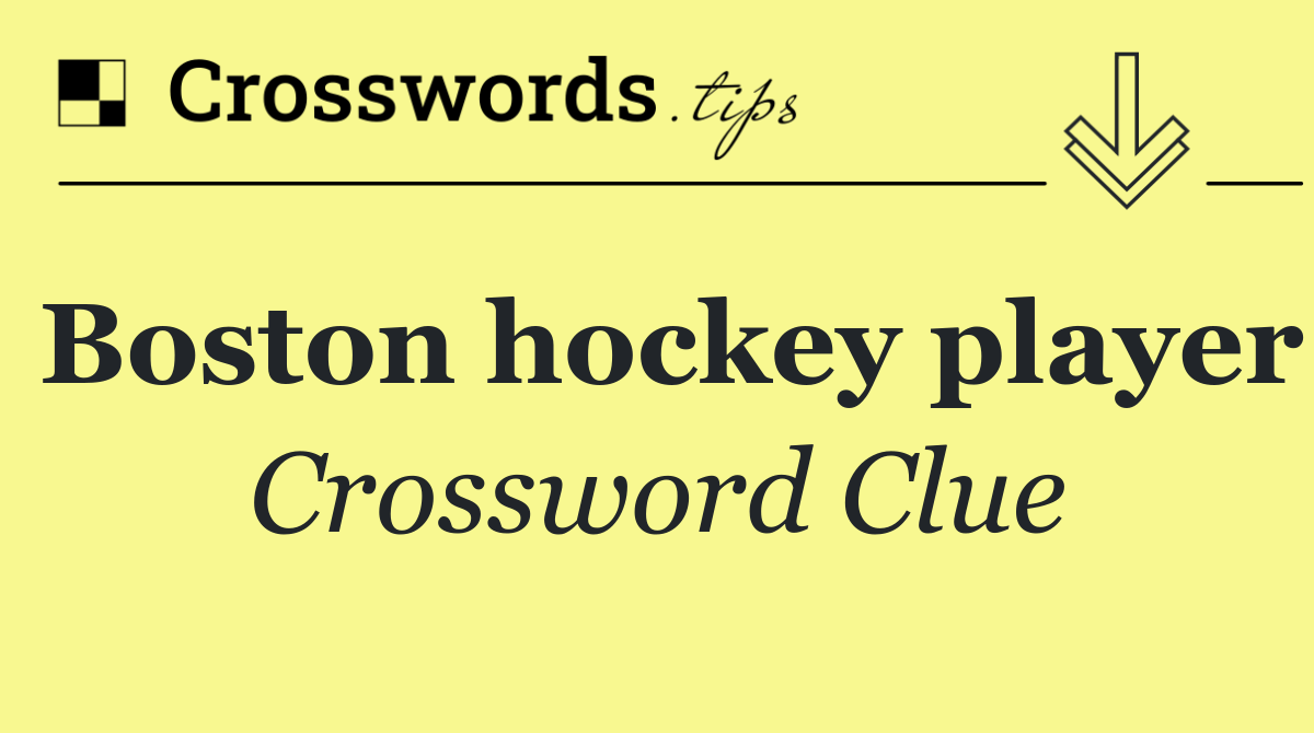 Boston hockey player