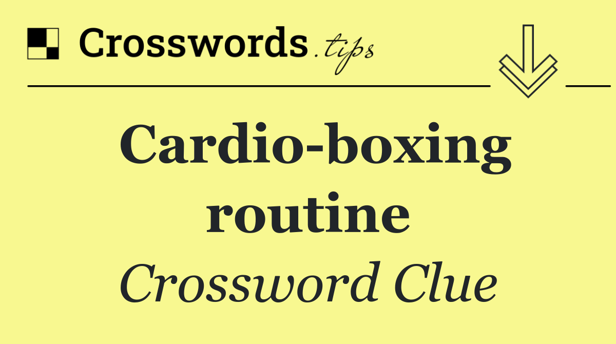 Cardio boxing routine